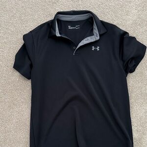 Under Armour Men's Black and Gray Polo Shirt